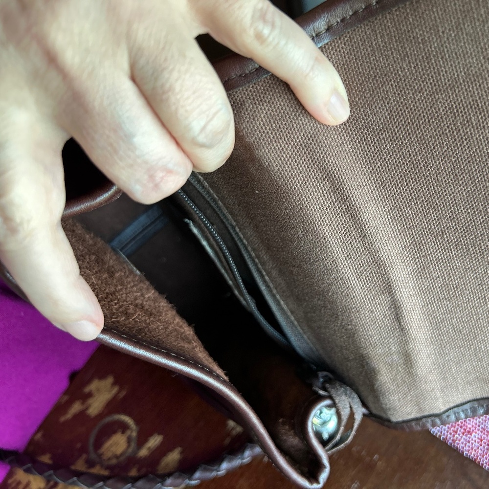 VINTAGE BRIGHTON Brown Leather Saddle Bag, cross-body - Picture 10 of 10